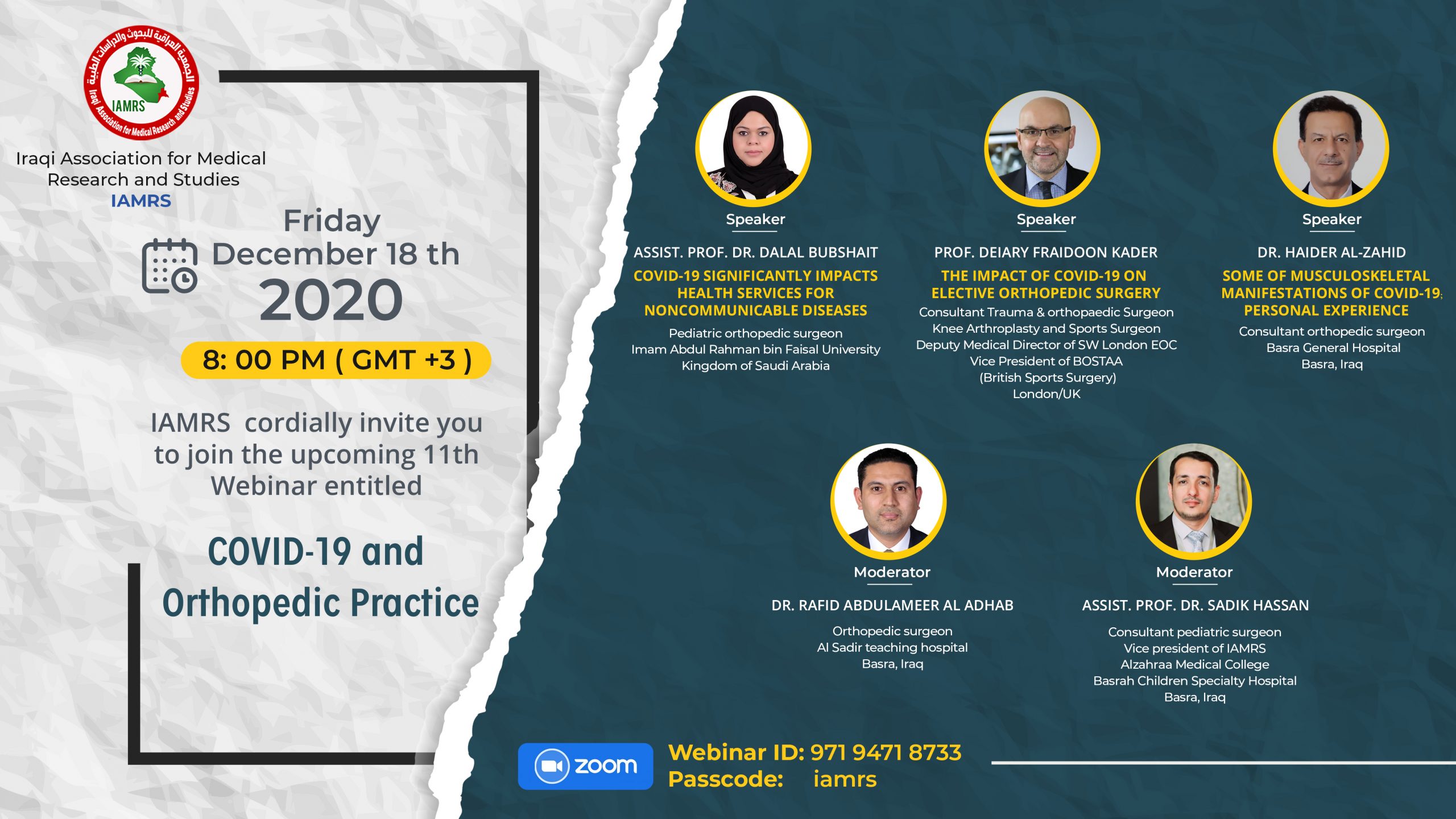 11th IAMRS Webinar