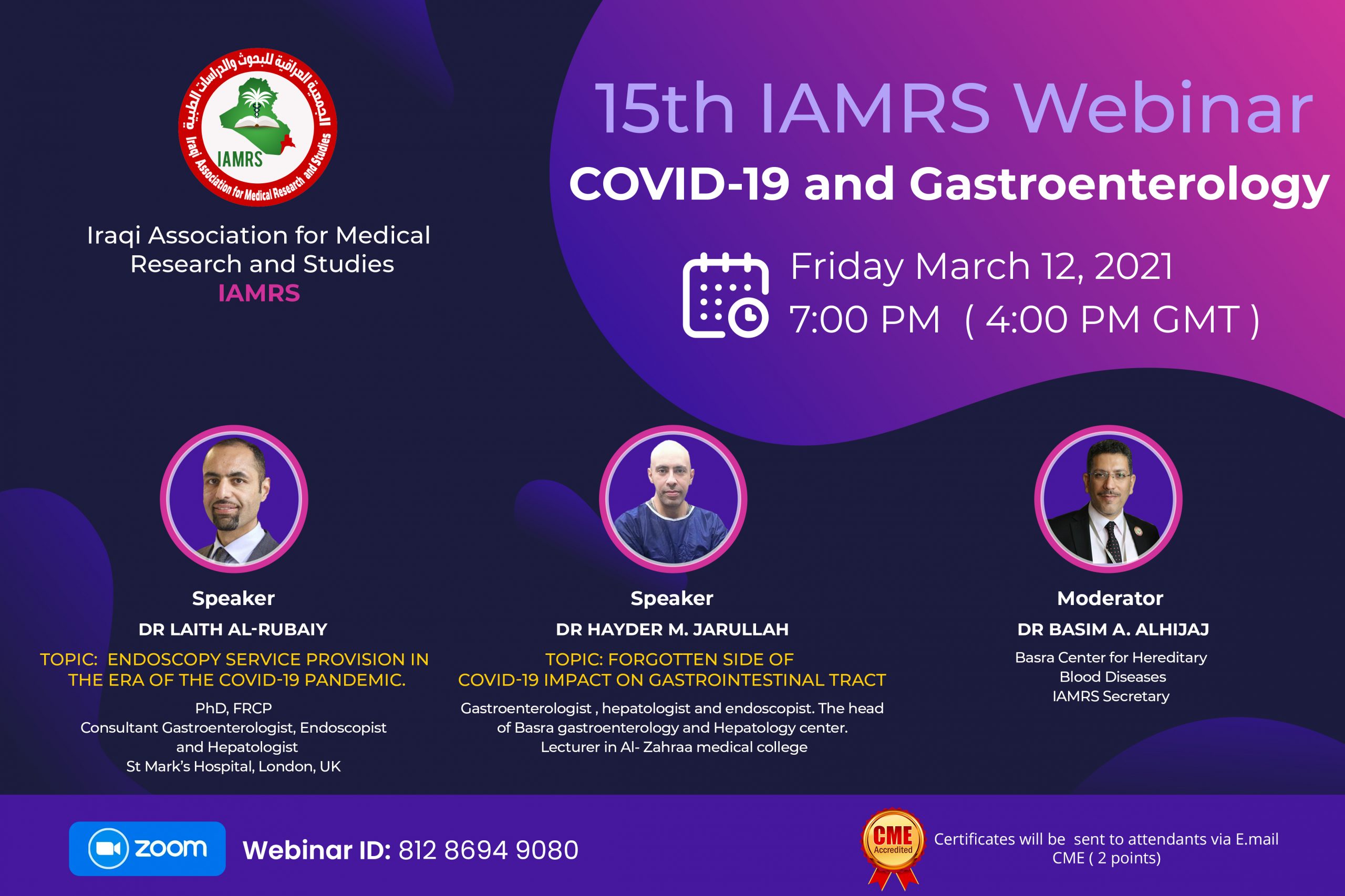 15th IAMRS Webinar